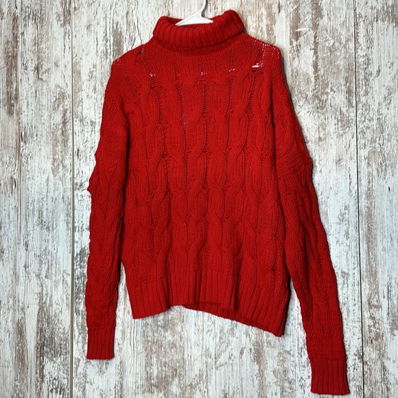 Coco & Carmen Viola Cable Knit Turtleneck Sweater Size L/XL NWT - Picture 5 of 6